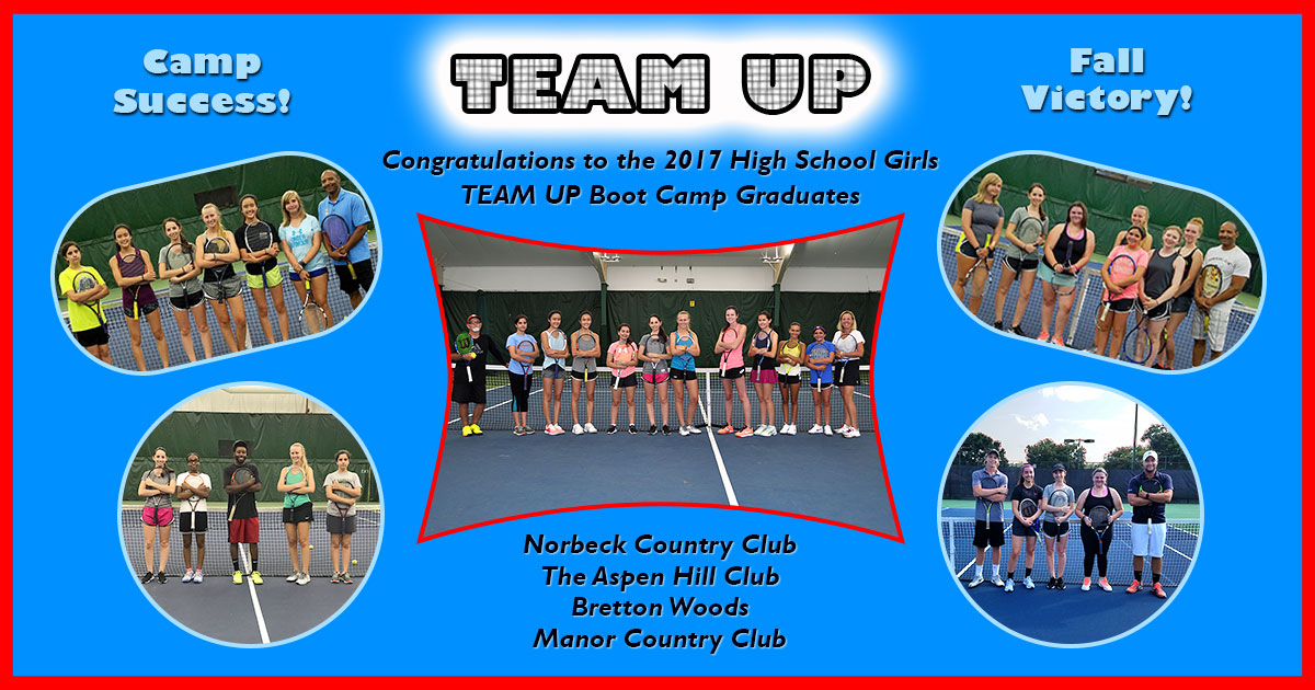 photo collage mcta and tenniswinwin team up girlss high school boot camp spring 2017