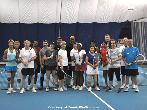 group photo Montgomery TennisPlex and Tennis Winwin 2015 Racquets and Rockets tennis and fireworks 4th of July party