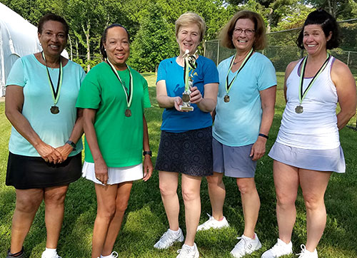 spring 2019 Team Champion for MCTA and Tennis WinWin Wheaton Shots and Ladders League