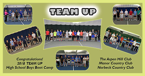 mcta and tennis winwin team up boys high school tennis boot camp group collage